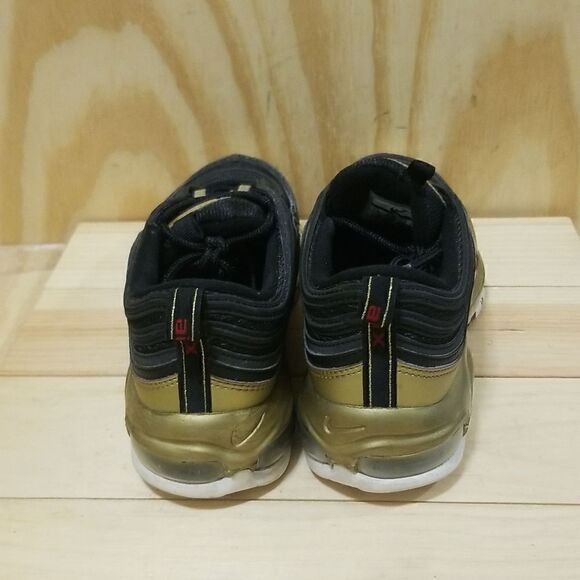 NIKE AIR MAX 97 RARE BLACK VARSITY RED METALLIC GOLD WHITE Mens sz 7.5 Wmn's 9 - Picture 3 of 9